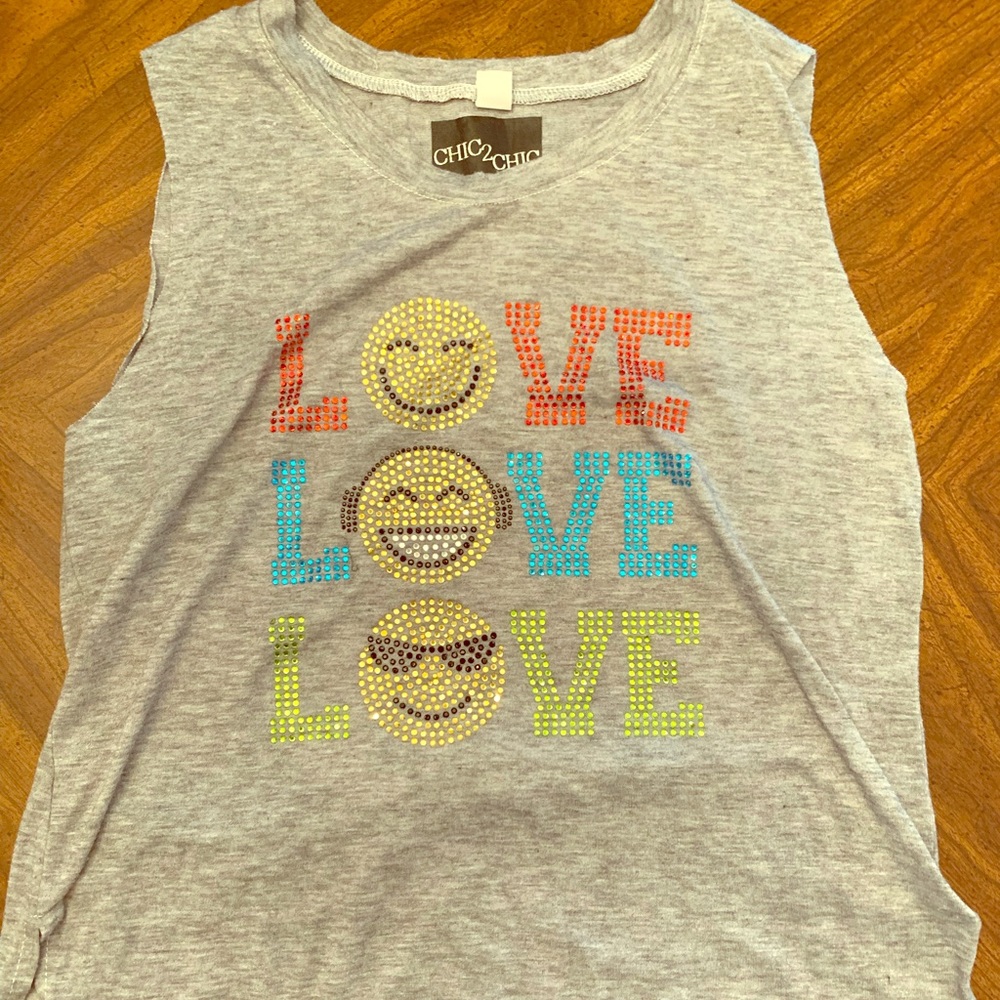Girls Muscle Emoji T-shirt Size Large